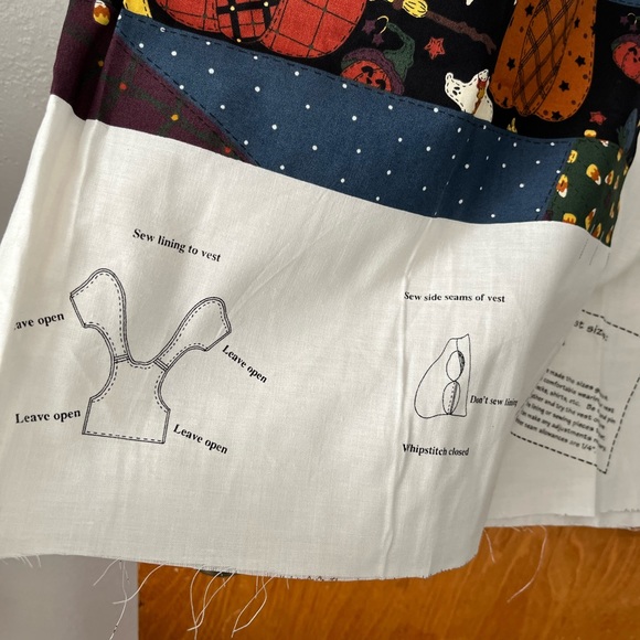 Cranston Leslie Beck Which Witch & The Who Halloween Vest Fabric Panels - Picture 5 of 13